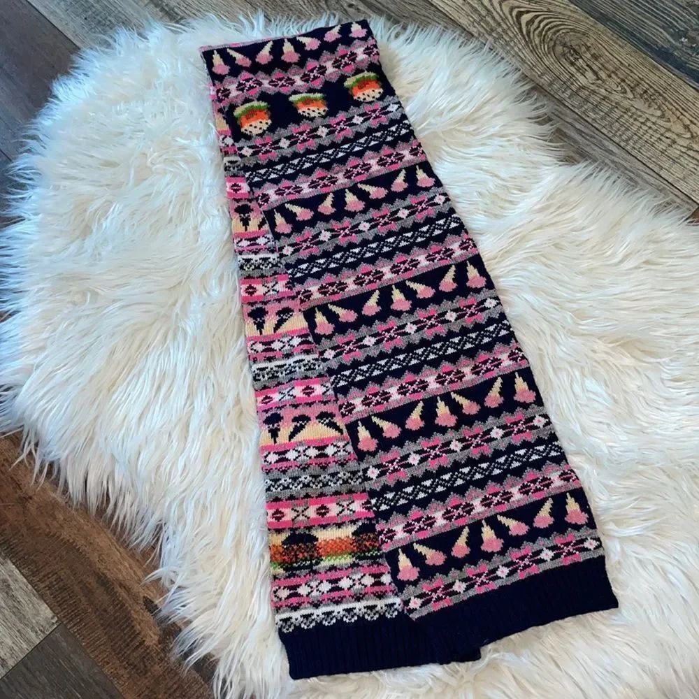 ✨Crewcuts by J Crew Hamburger & Ice Cream Cone Fairisle Scarf